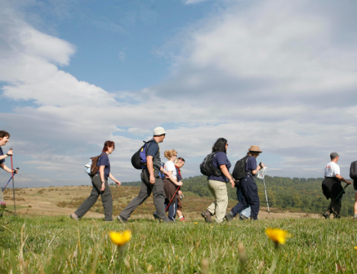 walkers on the south downs