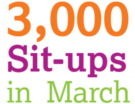 3000 sit ups in March
