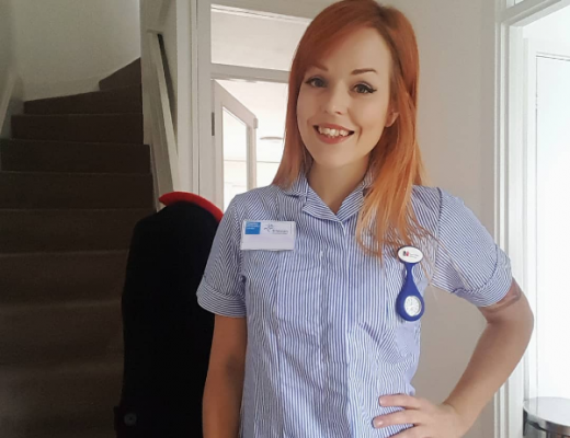 emma in nurse uniform