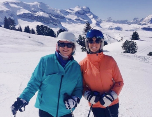 christine skiing