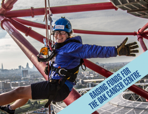 Woman abseiling