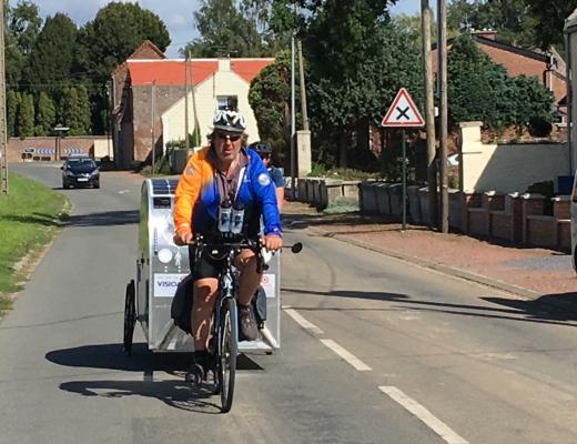 SImon Aylett on his e-bike