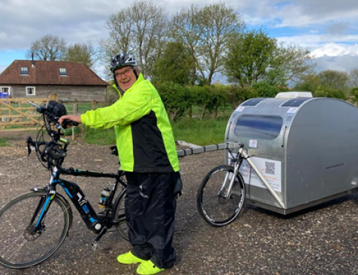 Simon Aylett with his e-bike