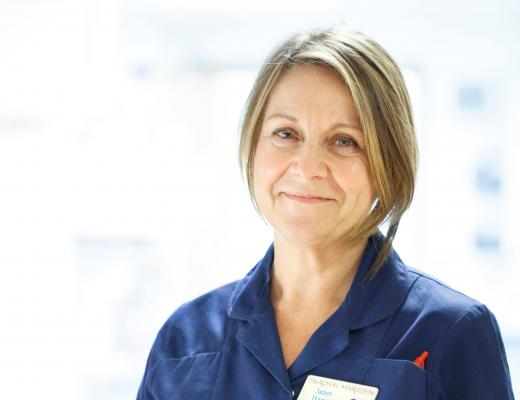 Janet Hanwell smiles for the camera