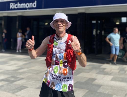 Ray Wise outside Richmond tube station