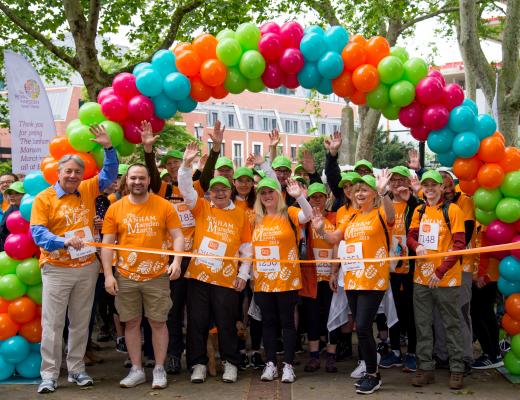 Team Banham waving at the 2019 Banham Marsden March startline