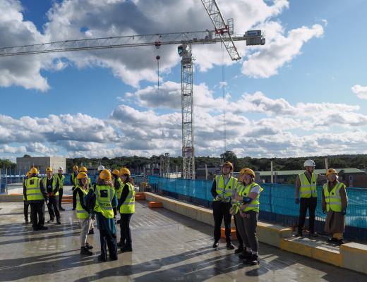 The new Oak Cancer Centre building under construction