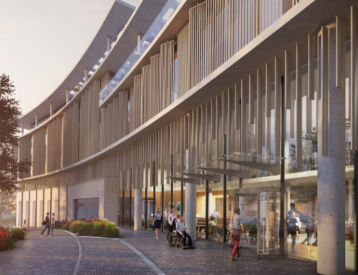 Oak Cancer centre entryway artist impression