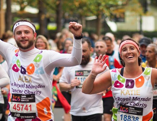 Two Team Marsden runners on London Marathon day.