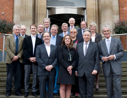 Image of the OCC Capital Appeal Board Members standing outside the Royal Marsden Cancer Hospital