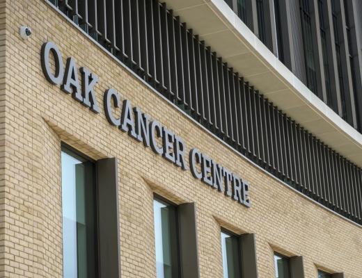 A Photograph of the completed Oak Cancer Centre building in Sutton