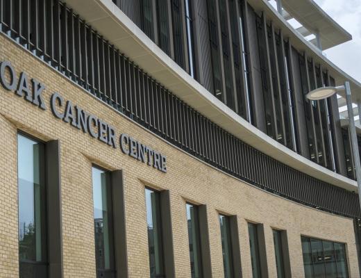 A Photograph of the completed Oak Cancer Centre building in Sutton