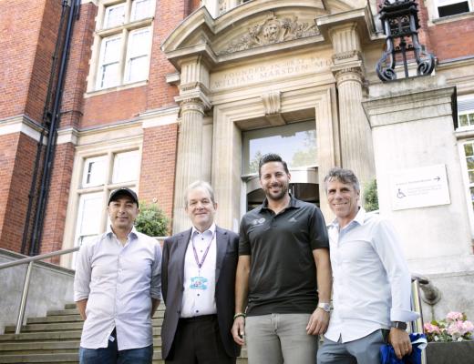 Legends outside the Royal Marsden with DC