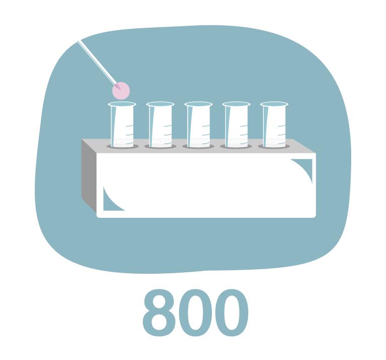 a graphic representing a box with tubes used in a lab for collecting samples